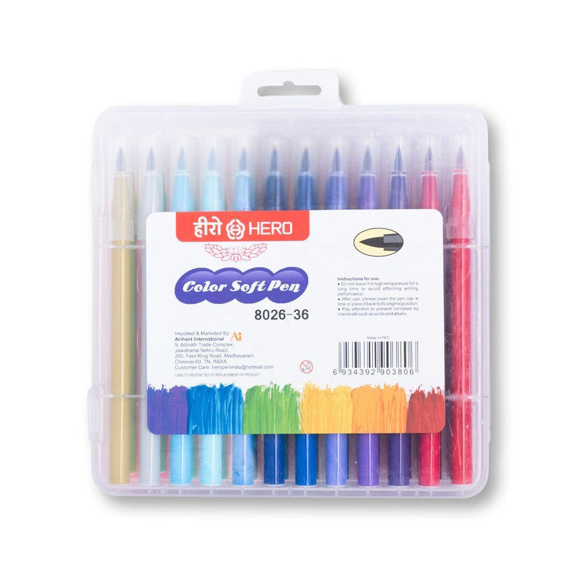 Hero 8026-36 Colours Brush Colour Pen Set