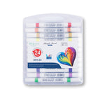 Hero Acrylic Marker Pen Water-Based Dual Tip 24 Colours