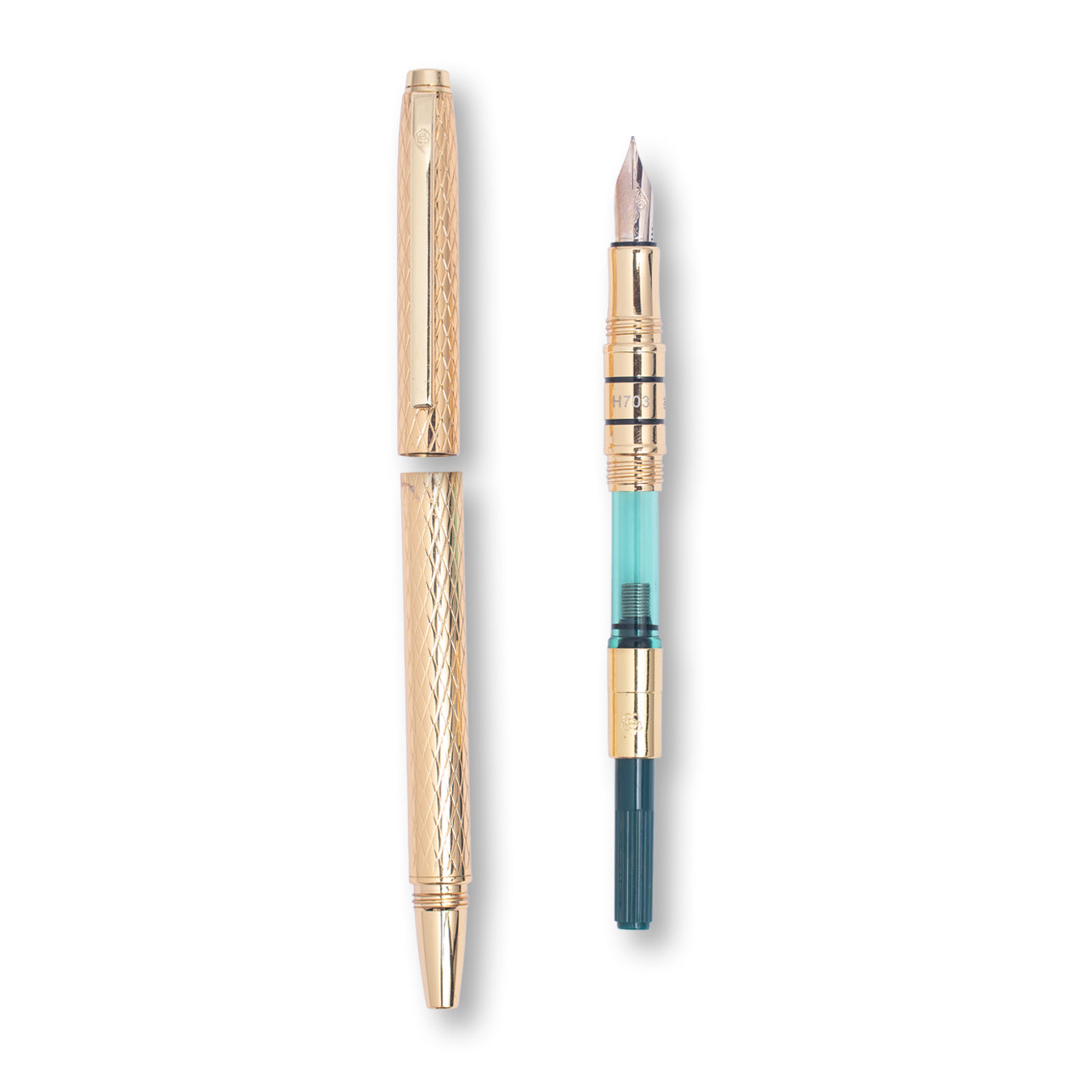 Hero 703-10K (G) Gold Plated Fountain Pen with Fine Nib