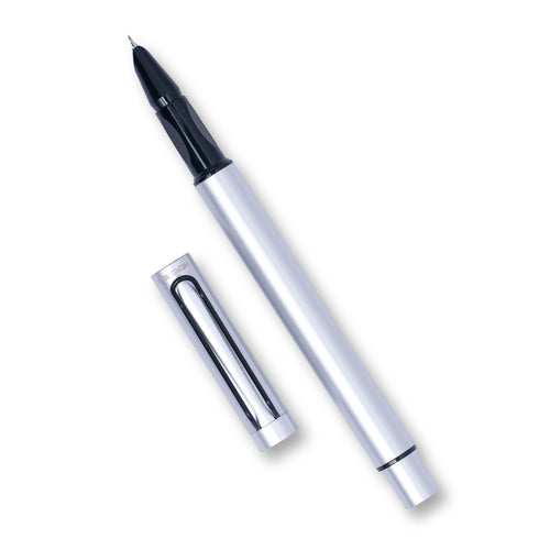 Hero 1813 ART Silver Fude Fountain Pen | Curved Nib