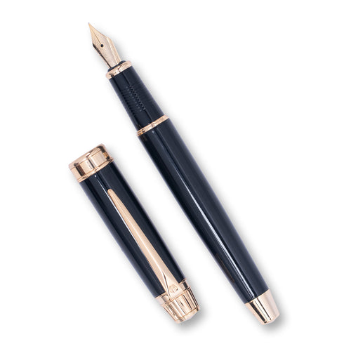 Hero 2060 Fountain Pen Fine Nib – Premium Black & Gold Writing Pen