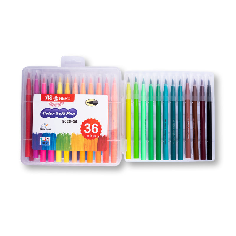 Hero 36 Colours Brush Colour Pen Set