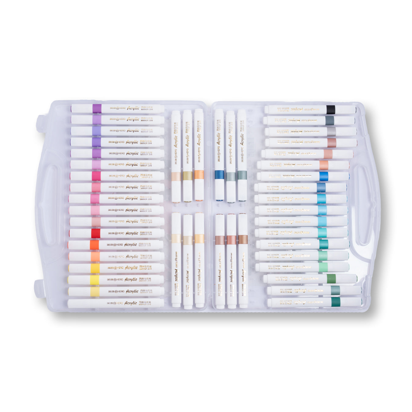 Hero Acrylic Marker Pen Set 2016-M48 – 48 Colors