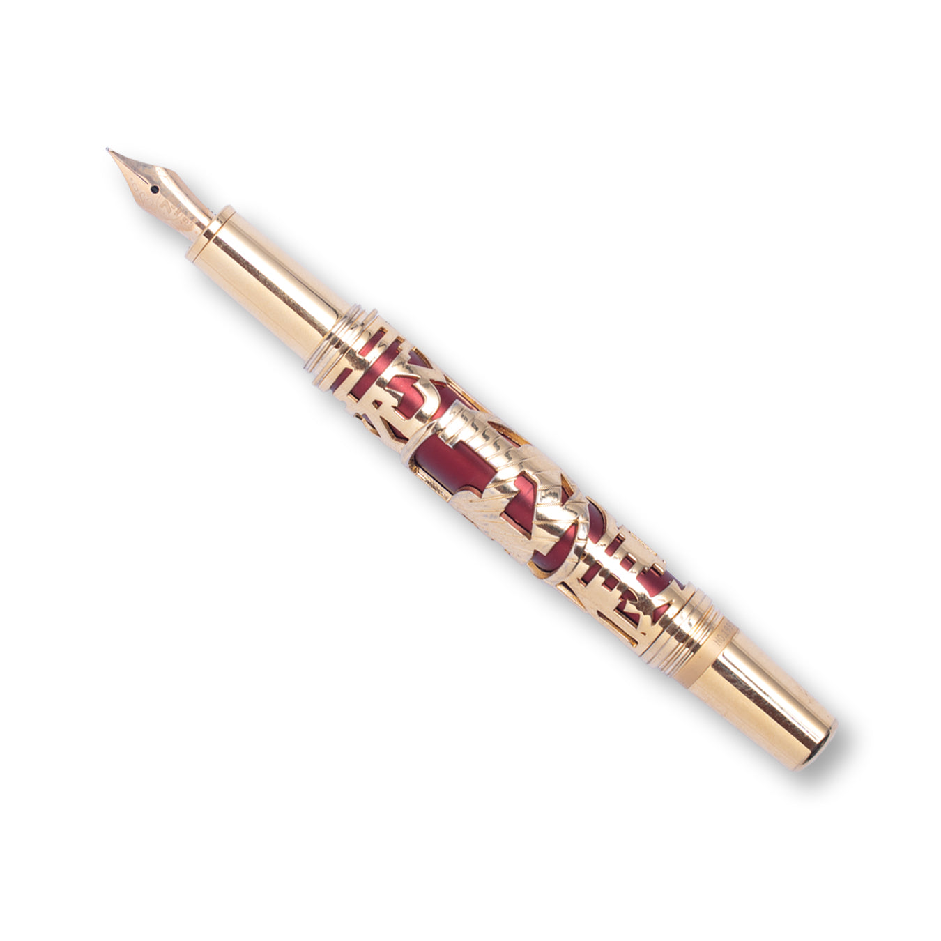 HERO H71 18K Red Jali Fountain Pen Fine Nib