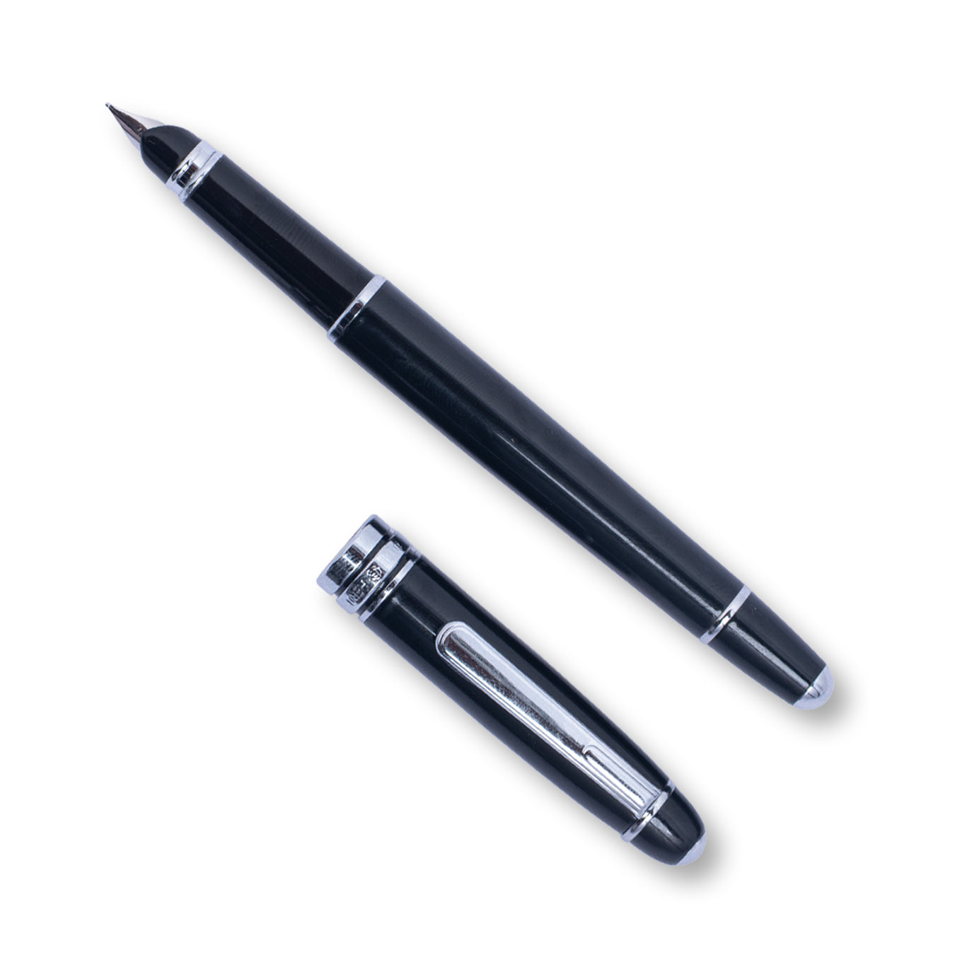 Hero 77 Slim Compact Fountain Pen – Glossy Black Fine Nib