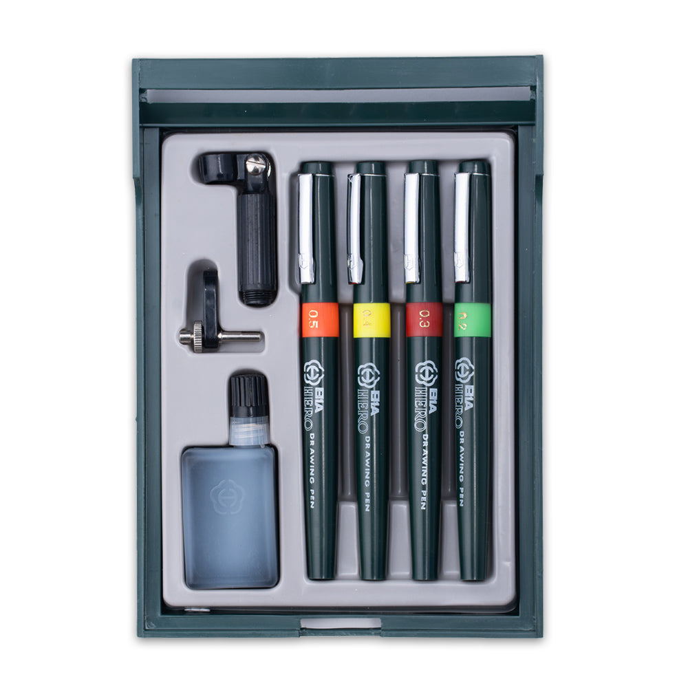 Hero 81A Technical Drawing Pen Set with 4 Precision Nib Sizes