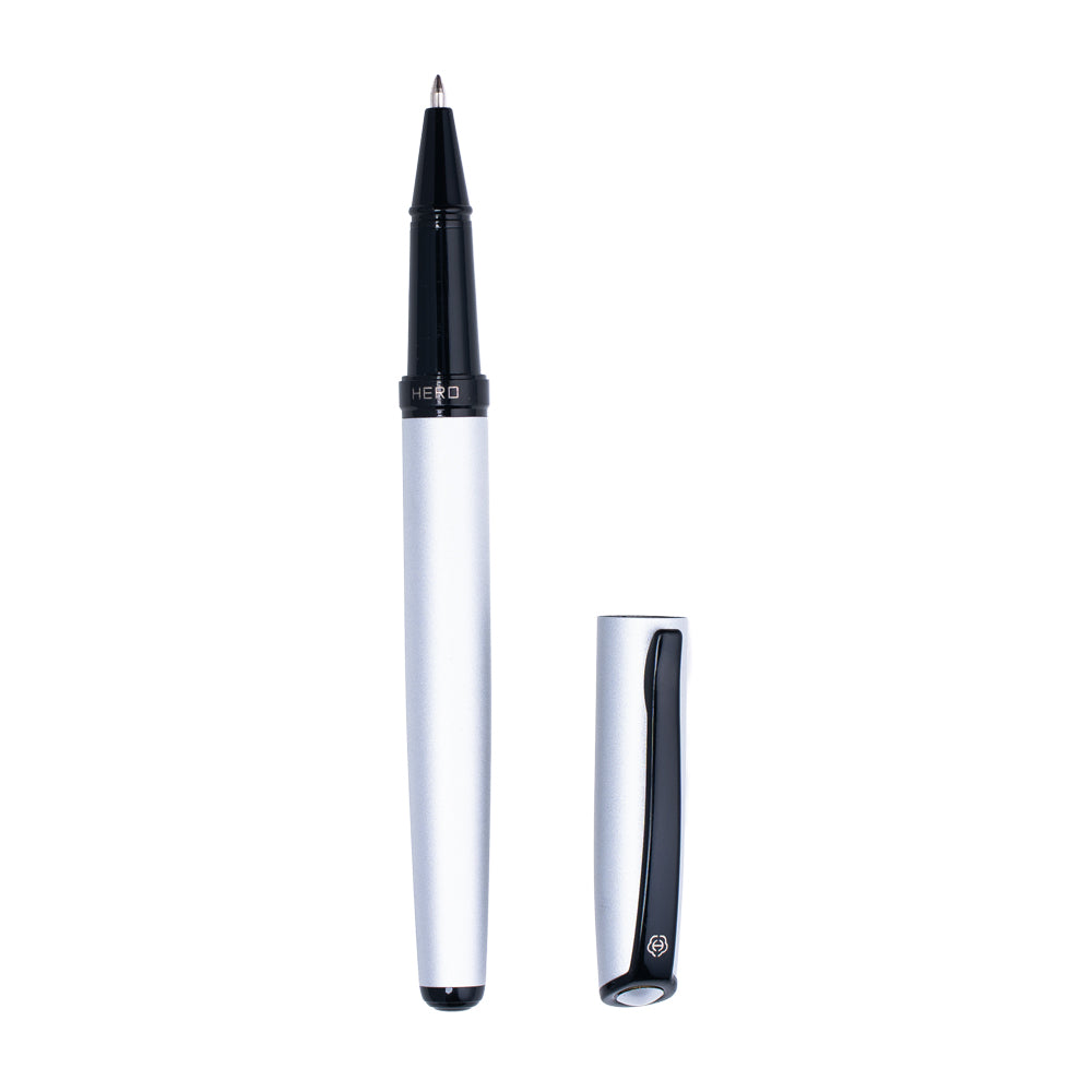 Hero H264 Roller Ball Pen – Premium Silver & Black Roller Pen