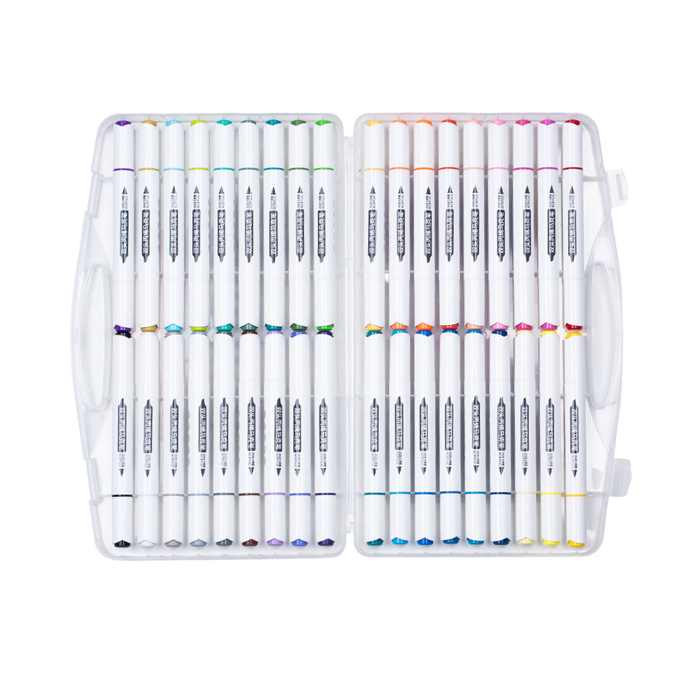 Hero Dual Tip Acrylic Marker Pen Set – 36 Colours