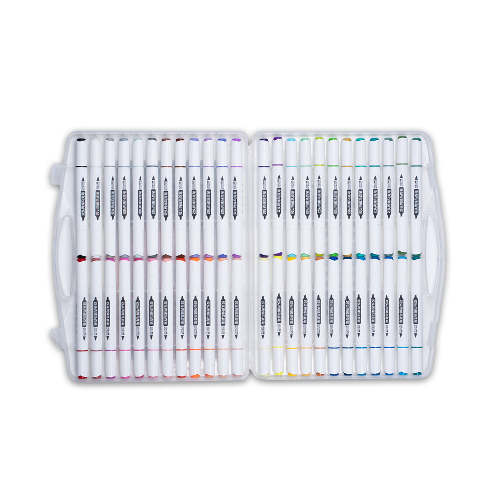 Hero Dual Tip Acrylic Marker Pen Set – 48 Vibrant Colours