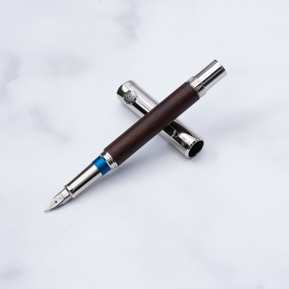 Hero E718 Dual Nib Fountain Pen – Fine 0.5mm Wooden Writing Pen