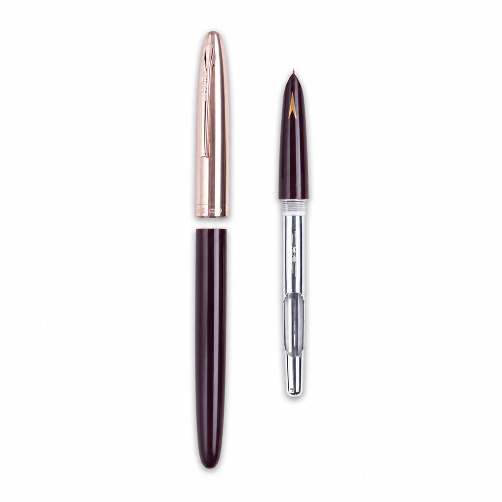 Hero 329 Classic Fountain Pen Gold Cap - Maroon