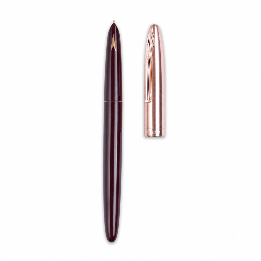 Hero 329 Classic Fountain Pen Gold Cap - Maroon