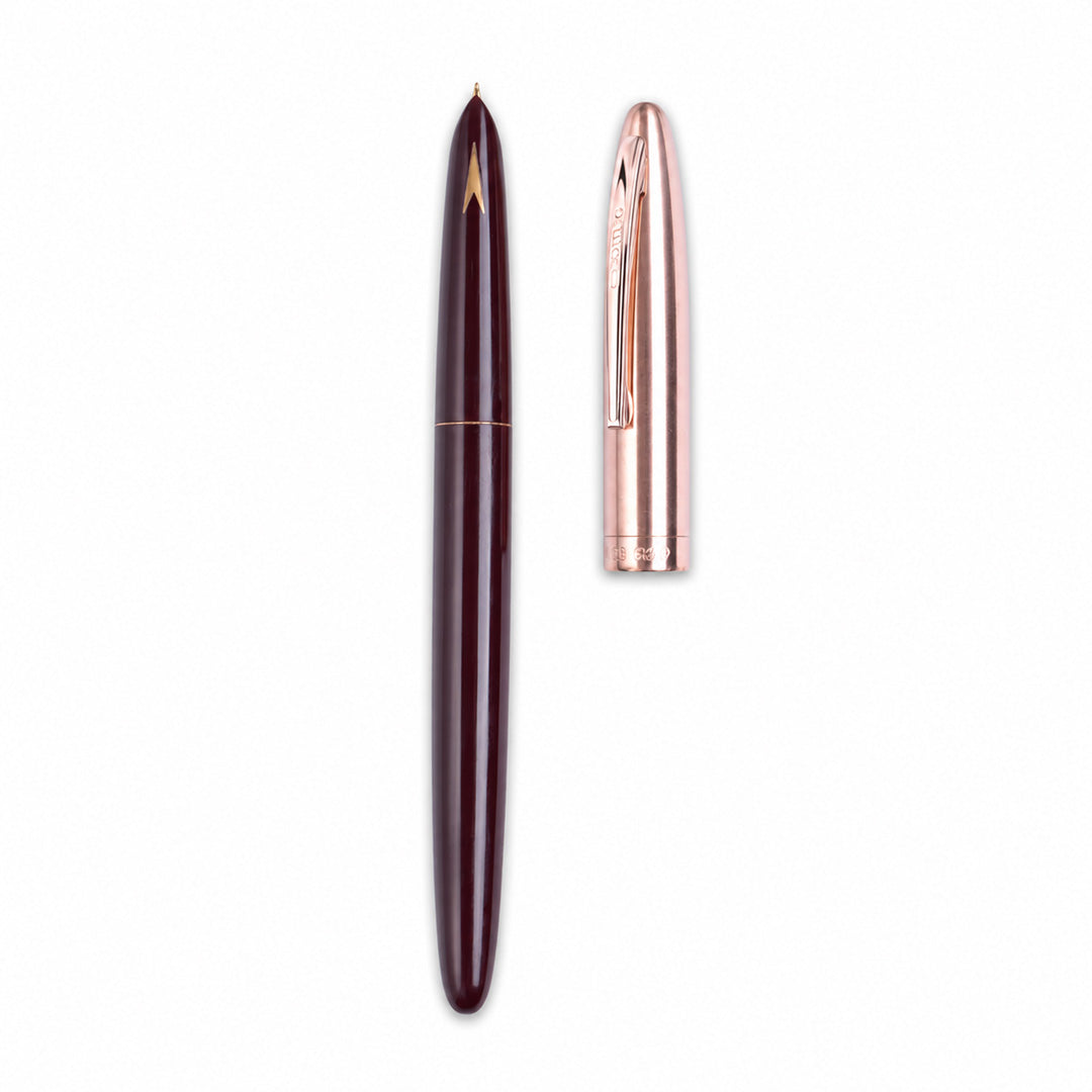 Hero 329 Classic Fountain Pen Gold Cap - Maroon